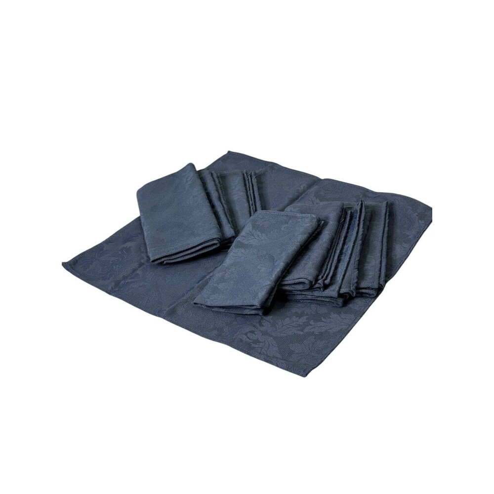 J C Penney Home Blue Damask Napkin 17 X17 Set Of 6